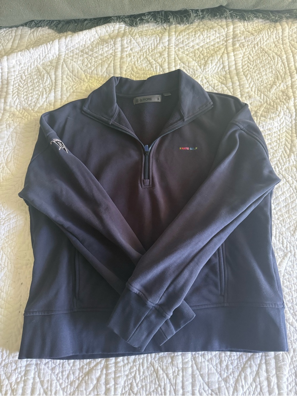 G/FORE “I Hate Golf” Quarter-Zip: Size S
